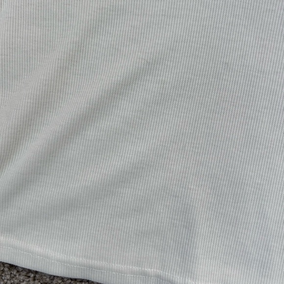 NWT Poof New York cropped short sleeve deep v neck collared shirt. Ribbed. Y2K - Picture 3 of 13